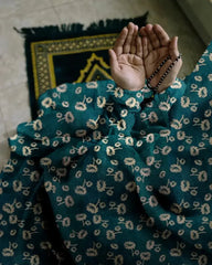 Namaz Chaddar With Sleeves  - Bottle Green