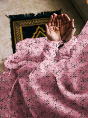 Namaz Chaddar With Sleeves  - Light Pink