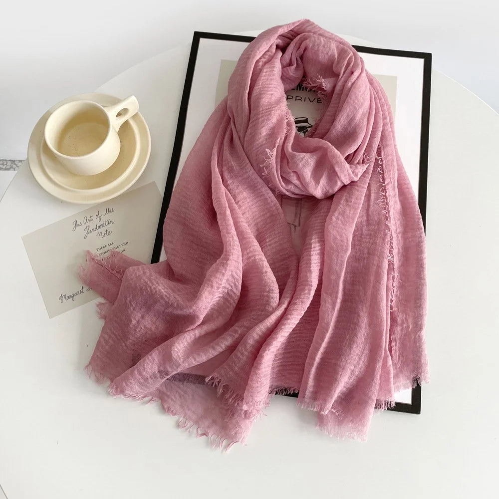 Crimps Hijab - Pink