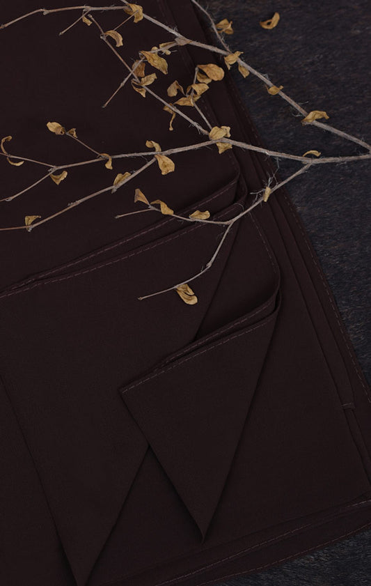 Plain Georgette - Dark Brown #12