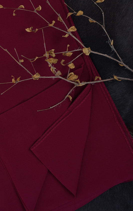 Plain Georgette - Dark Maroon #30