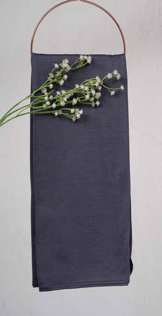 Plain Jersey Hijab - Charcoal Grey