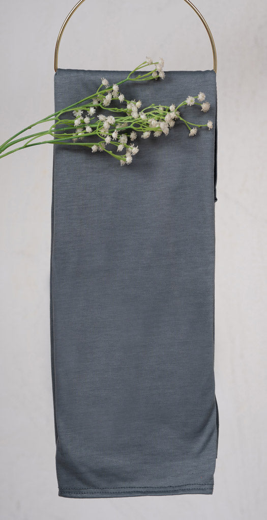 Plain Jersey Hijab - Dark Grey