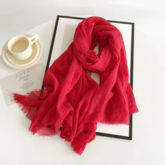 Crimps Hijab - Red