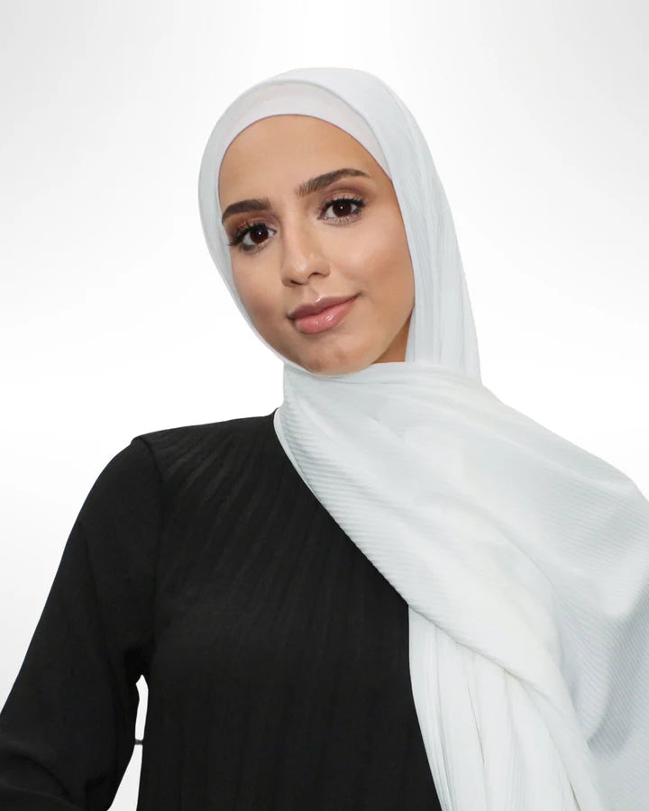 Ribbed Jersey Hijab - Off White