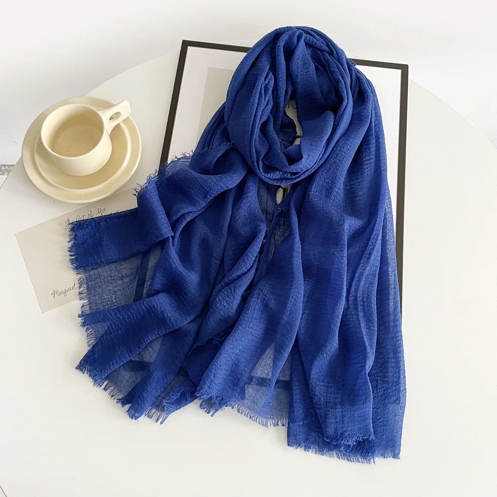 Crimps Hijab - Sapphire Blue