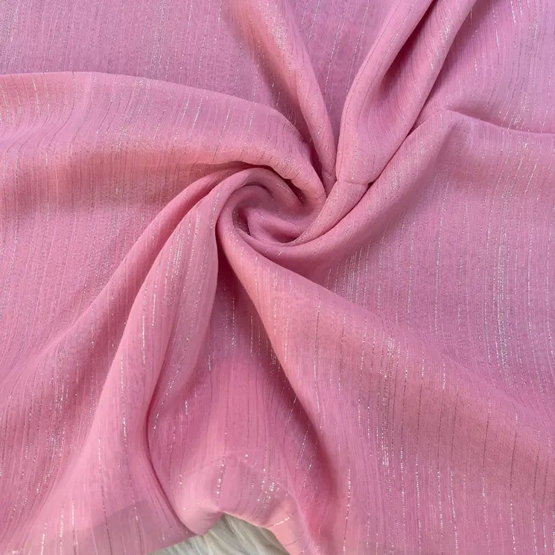 Sparkling Georgette Hijab - Baby Pink