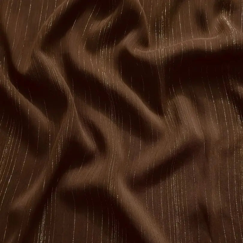 Sparkling Georgette Hijab - Brown