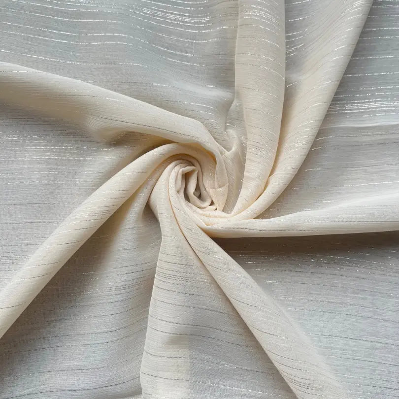 Sparkling Georgette Hijab - Cream