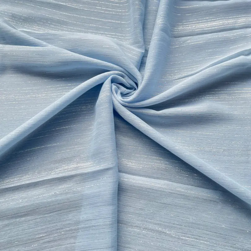 Sparkling Georgette Hijab - Ice Blue