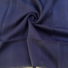 Sparkling Georgette Hijab - Navy Blue