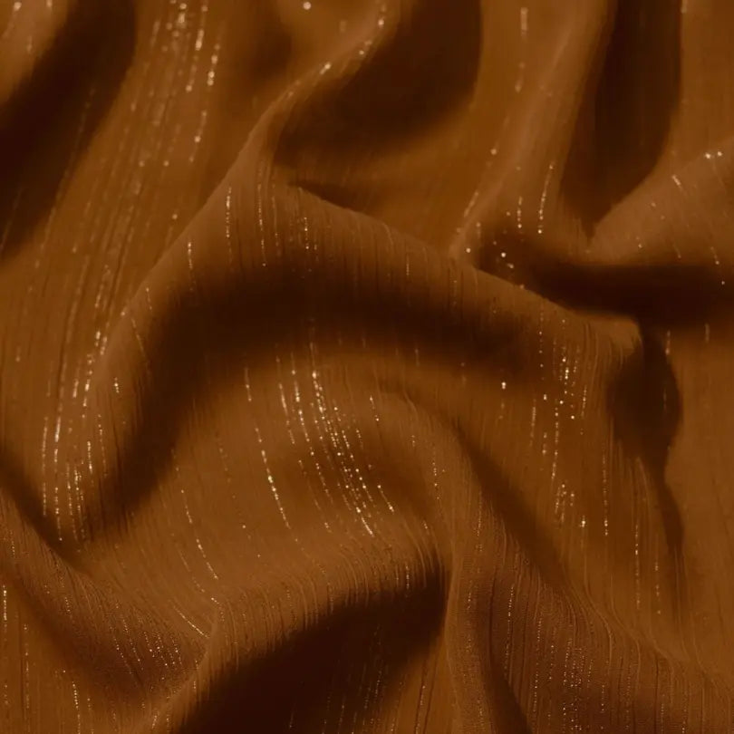 Sparkling Georgette Hijab - Orange