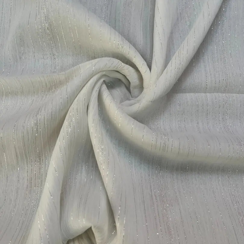 Sparkling Georgette Hijab - White