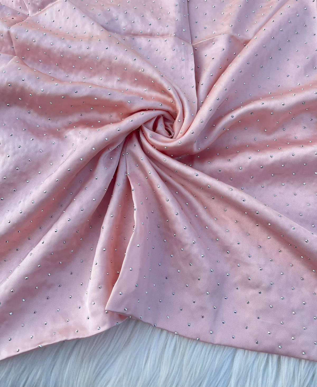 Stone Silk Hijab - Baby Pink