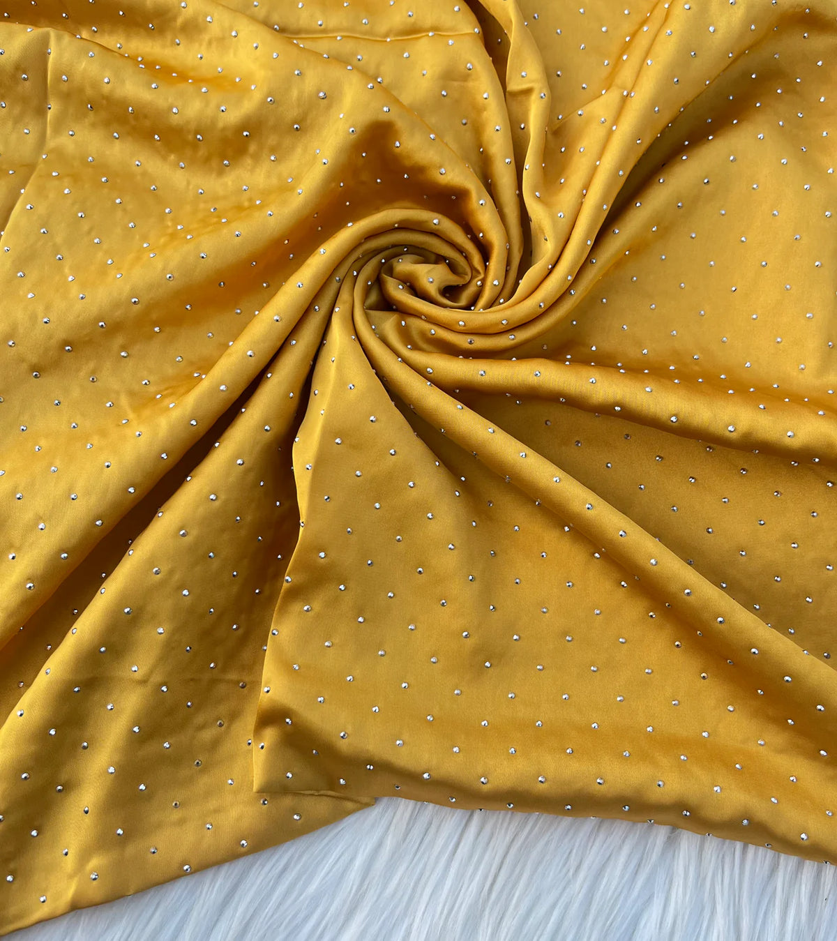 Stone Silk Hijab - Golden