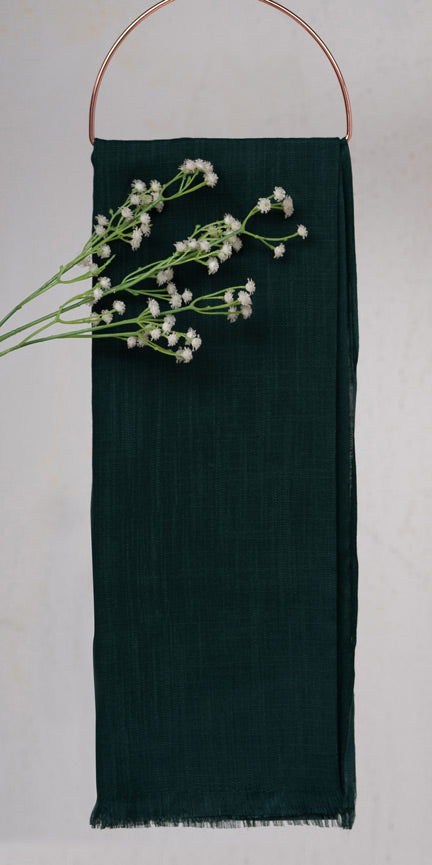 Turkish Lawn Hijab - Dark Green