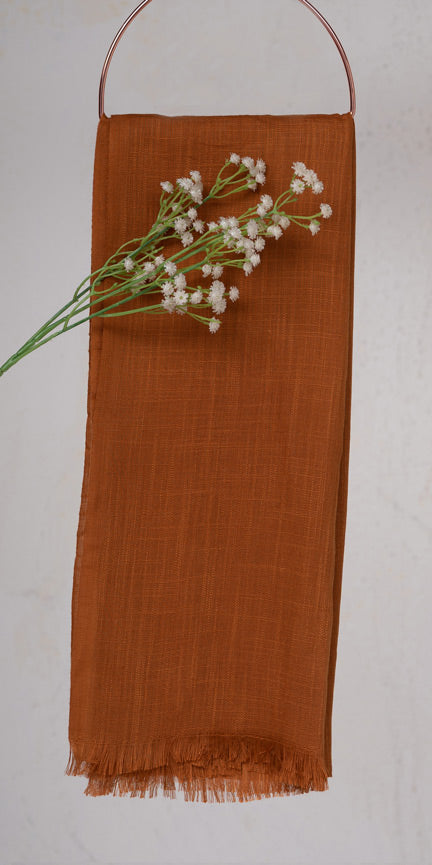 Turkish Lawn Hijab - Rust