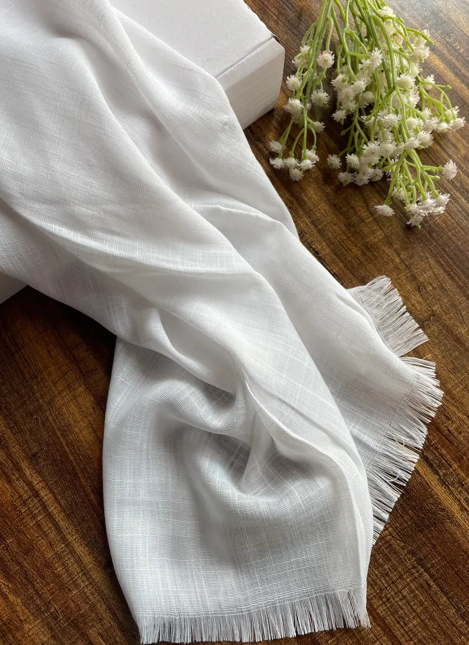 Turkish Lawn Hijab - White