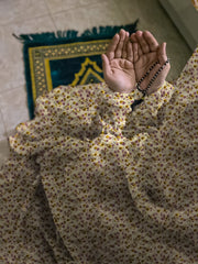 Namaz Chaddar With Sleeves  - Cream