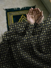 Namaz Chaddar With Sleeves  - Black Cherry