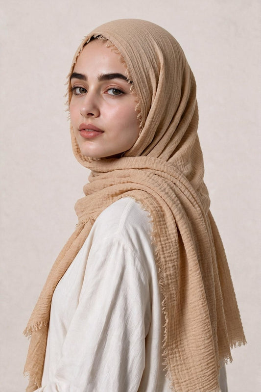 Crimps Hijab-Butter