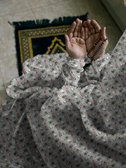 Namaz Chaddar With Sleeves  - Gray