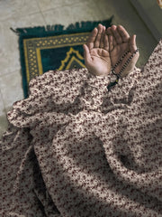 Namaz Chaddar With Sleeves  - Pastel Pink