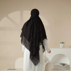 Three Layer Khimar - Black