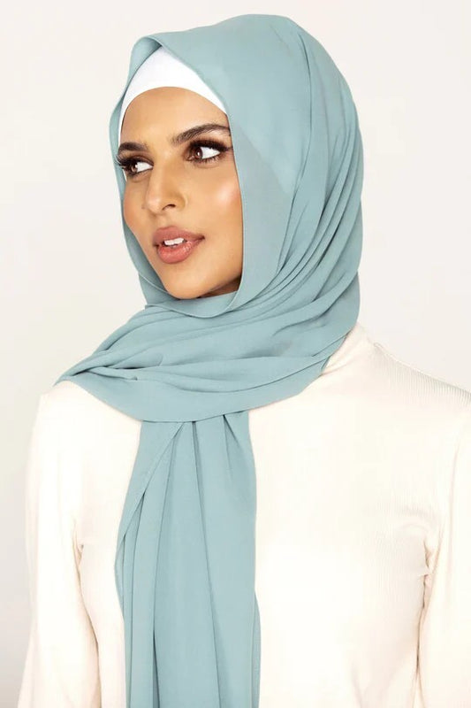 Plain Georgette - Sky Blue #76