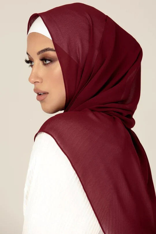 Plain Georgette - Maroon #88