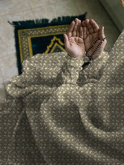 Namaz Chaddar With Sleeves  - Olive Green
