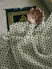 Namaz Chaddar With Sleeves  - Pista Green