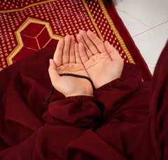 Namaz Chaddar With Sleeves  - Plain Mehroon