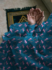 Namaz Chaddar With Sleeves  - Emerald Teal