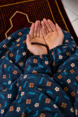 Namaz Chaddar With Sleeves  - Pastel Teal