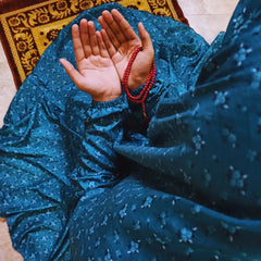 Namaz Chaddar With Sleeves  - Teal