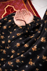 Namaz Chaddar With Sleeves  - Black Cherry